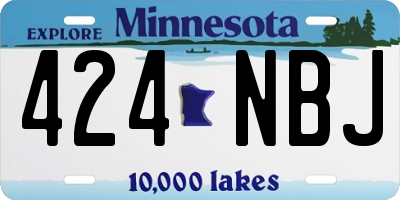 MN license plate 424NBJ