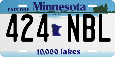 MN license plate 424NBL