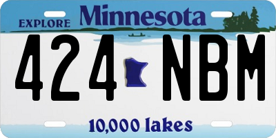 MN license plate 424NBM