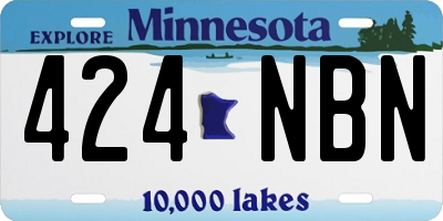 MN license plate 424NBN