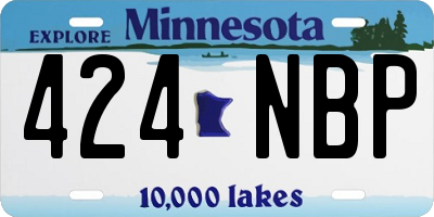 MN license plate 424NBP