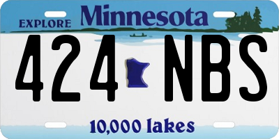 MN license plate 424NBS
