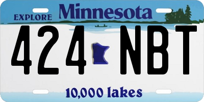 MN license plate 424NBT