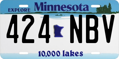 MN license plate 424NBV