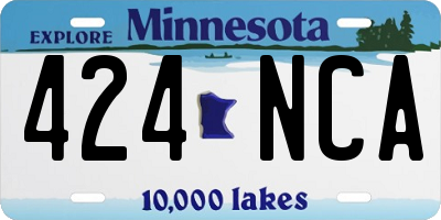 MN license plate 424NCA