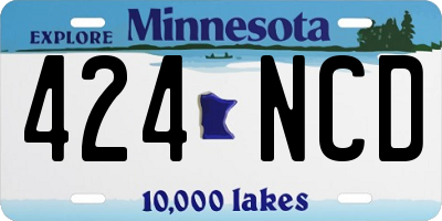 MN license plate 424NCD