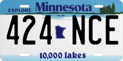 MN license plate 424NCE