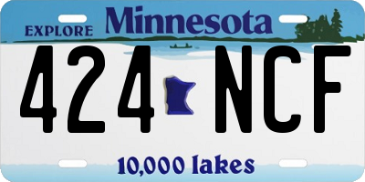 MN license plate 424NCF