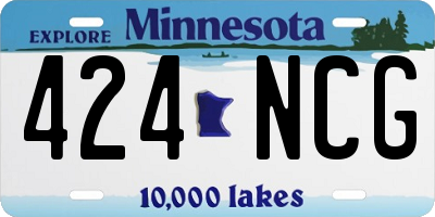 MN license plate 424NCG
