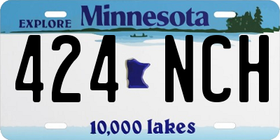 MN license plate 424NCH