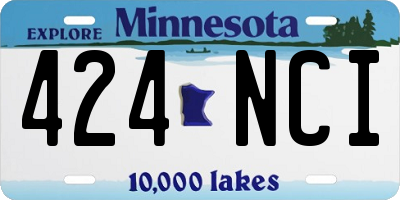 MN license plate 424NCI