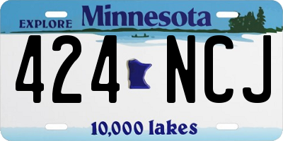MN license plate 424NCJ