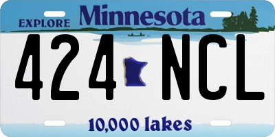 MN license plate 424NCL