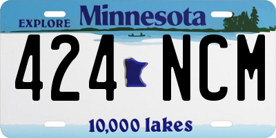 MN license plate 424NCM