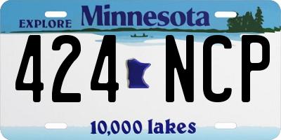 MN license plate 424NCP