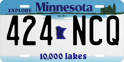 MN license plate 424NCQ