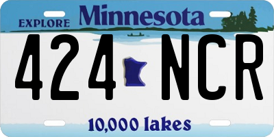 MN license plate 424NCR