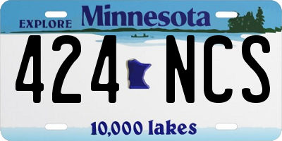 MN license plate 424NCS