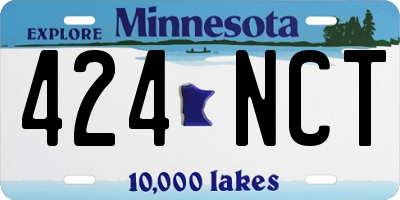 MN license plate 424NCT