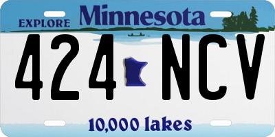 MN license plate 424NCV