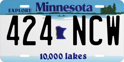 MN license plate 424NCW