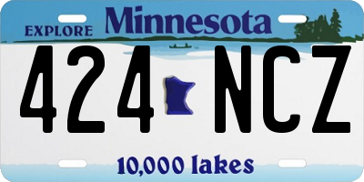 MN license plate 424NCZ