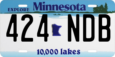 MN license plate 424NDB