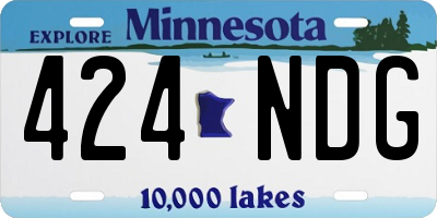 MN license plate 424NDG