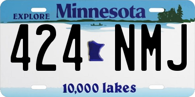MN license plate 424NMJ