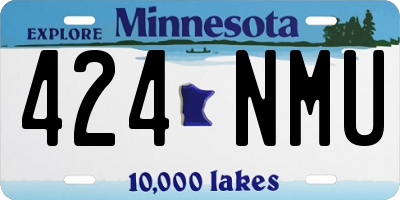 MN license plate 424NMU