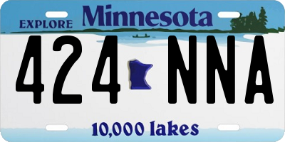 MN license plate 424NNA