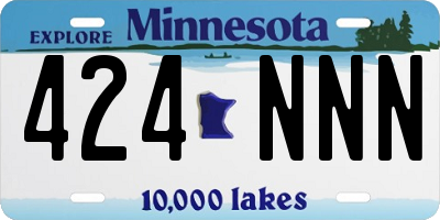 MN license plate 424NNN