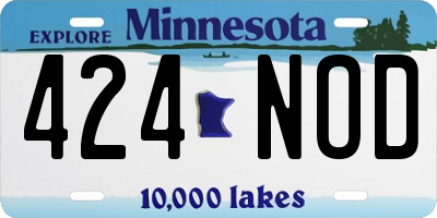 MN license plate 424NOD