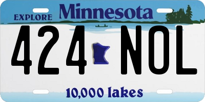 MN license plate 424NOL