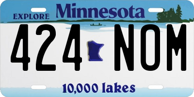 MN license plate 424NOM
