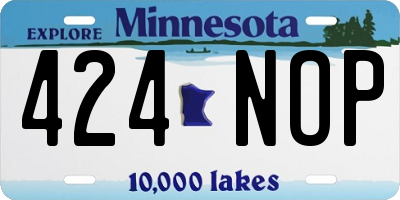MN license plate 424NOP