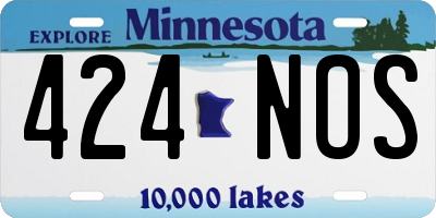 MN license plate 424NOS