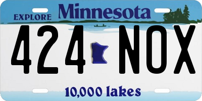 MN license plate 424NOX