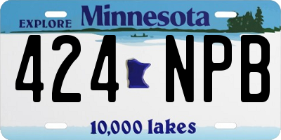 MN license plate 424NPB