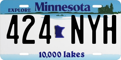 MN license plate 424NYH