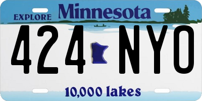 MN license plate 424NYO