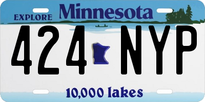MN license plate 424NYP