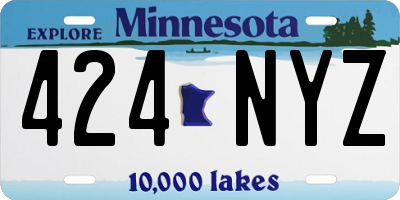 MN license plate 424NYZ