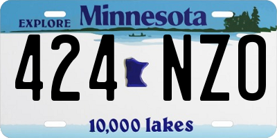 MN license plate 424NZO