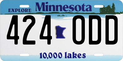 MN license plate 424ODD
