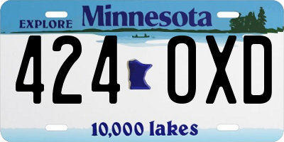 MN license plate 424OXD