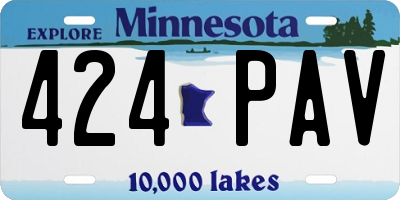 MN license plate 424PAV