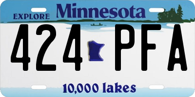 MN license plate 424PFA