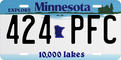 MN license plate 424PFC
