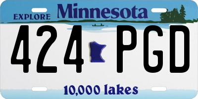 MN license plate 424PGD